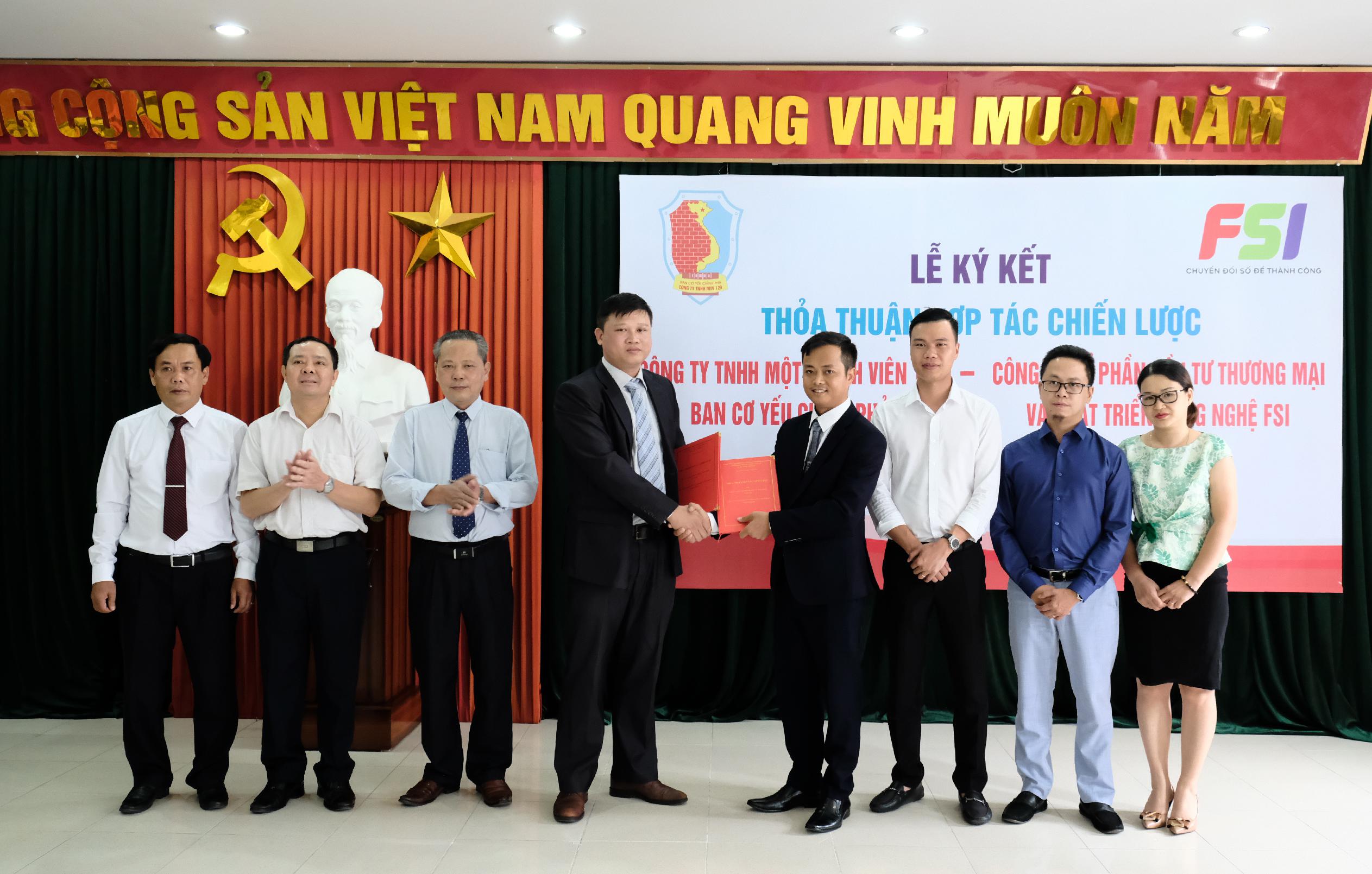Lễ ký kết Thỏa thuận hợp tác chiến lược giữa Công ty TNHH MTV 129 - Ban Cơ yếu Chính phủ và FSI